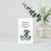 Dog Groomer Schnauzer Afspraak Visitekaartje (Staand voorkant)