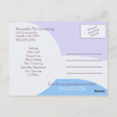 Dog Groomer Shabby Chic Westie Coupon Mailer Briefkaart (Achterkant)