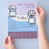 Dog Groomer Shabby Chic Westie Schatblad Flyer (Hand)