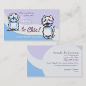 Dog Groomer Shabby Chic Westie Visitekaartje (Voorkant / Achterkant)