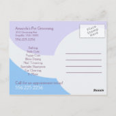 Dog Groomer Shabby Westie Advertisement Mailer Briefkaart (Achterkant)