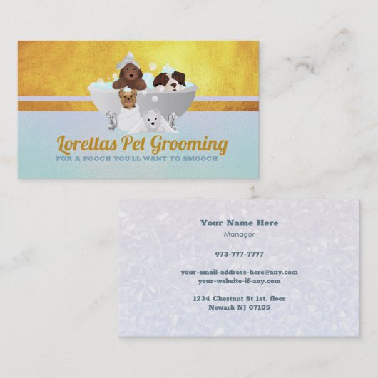 Dog Groomer Slogans Visitekaartjes (Voorkant / Achterkant)