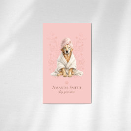 Dog Groomer Spa Cute Paw Labrador Business Card Visitekaartje