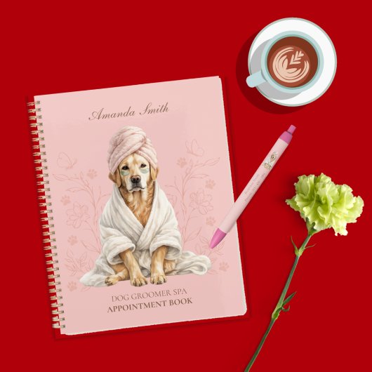 Dog Groomer Spa Personalized Appoitment Notebook Planner