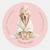 Dog Groomer Spa Personalized Thank You Stickers (Voorkant)