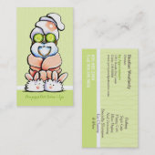 Dog Groomer Spa Robed Shih Tzu Cucumber Visitekaartje (Voorkant / Achterkant)