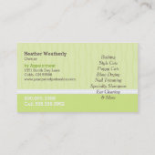 Dog Groomer Spa Robed Shih Tzu Cucumber Visitekaartje (Achterkant)