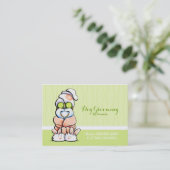 Dog Groomer Spa Robed Shih Tzu Cucumber Visitekaartje (Staand voorkant)