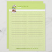 Dog Groomer Spa Robed Shih Tzu Sign-In Guest Sheet (Voorkant / Achterkant)