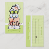 Dog Groomer Spa Shih Tzu Cucumber Appointment Afsprakenkaartje (Voorkant / Achterkant)