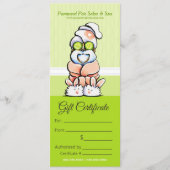 Dog Groomer Spa Shih Tzu Cucumber Gift Certificate (Voorkant)