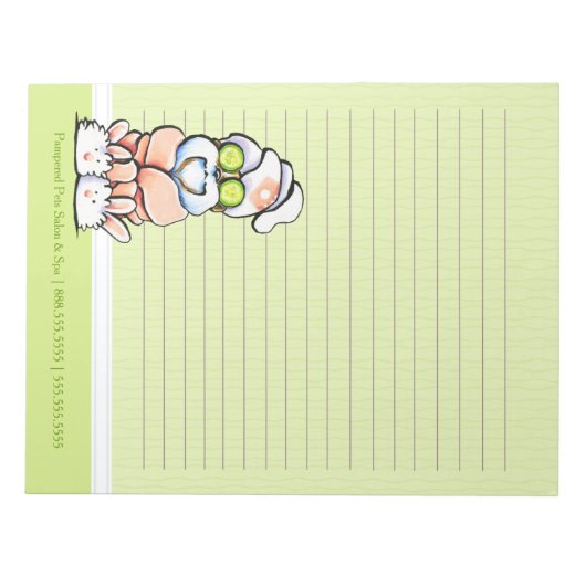 Dog Groomer Spa Shih Tzu Cucumber Lined Notitieblok (Voorkant)