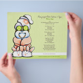 Dog Groomer Spa Shih Tzu Cucumber Price Blad Flyer (Hand)