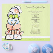 Dog Groomer Spa Shih Tzu Cucumber Price Blad Flyer (Enkel)