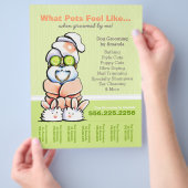 Dog Groomer Spa Shih Tzu Cucumber Scheurblad Flyer (Hand)