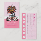 Dog Groomer Spa Yorkie Pink Customer Rewards Punch Klantenkaartje (Voorkant / Achterkant)