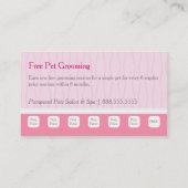 Dog Groomer Spa Yorkie Pink Customer Rewards Punch Klantenkaartje (Achterkant)