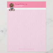 Dog Groomer Spa Yorkie Pink Persoonlijk Briefhoofd (Voorkant)