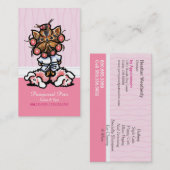 Dog Groomer Spa Yorkie Pink Visitekaartje (Voorkant / Achterkant)