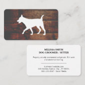 Dog Groomer | Trainer | Dierdieren | Hout Visitekaartje (Voorkant / Achterkant)