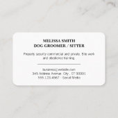 Dog Groomer | Trainer | Dierdieren | Hout Visitekaartje (Achterkant)