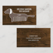 Dog Groomer | Trainer | Dierdieren | Hout Visitekaartje (Voorkant / Achterkant)