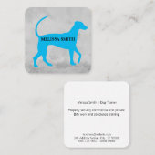 Dog Groomer | Trainer | Dog-pictogram Vierkante Visitekaartje (Voorkant / Achterkant)