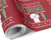 Dog Groomer Ugly KerstSweater Cadeaupapier (Rol Hoek)