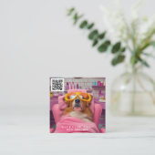  Dog Groomer Vierkante Visitekaartje (Staand voorkant)