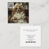  Dog Groomer Vierkante Visitekaartje (Voorkant / Achterkant)