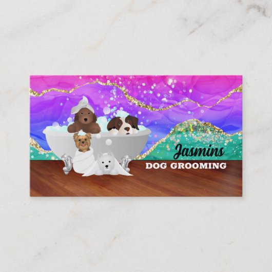 Dog Groomer Visitekaartjes (Voorkant)
