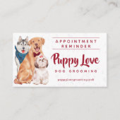 Dog Groomer Walker Sitter Appointinder Visitekaartje (Voorkant)