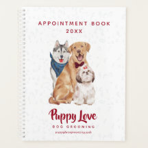Dog Groomer Walker Sitter Appointment Book Planner