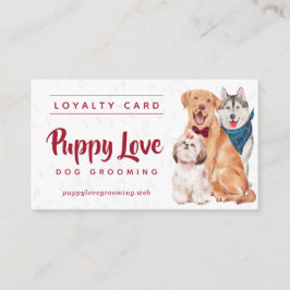 Dog Groomer Walker Sitter Loyalty Visitekaartje