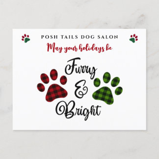 Dog Groomer Walker Vet Client Holiday Briefkaart
