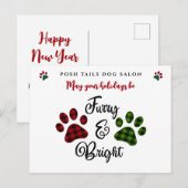 Dog Groomer Walker Vet Client Holiday Briefkaart (Voorkant / Achterkant)