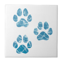 Dog Groomer Wash Paws Prints Waterverf Water