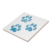 Dog Groomer Wash Paws Prints Waterverf Water Tegeltje (Zijkant)