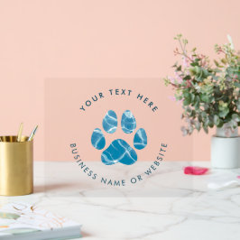 Dog Groomer Wash Water Paws Prints Promotioneel Acryl Bord