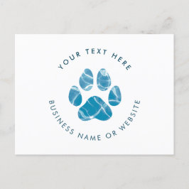 Dog Groomer Wash Water Paws Prints Promotioneel Briefkaart