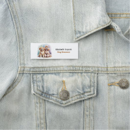 Dog Groomer Watercolor Naamplaatje