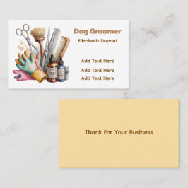 Dog Groomer Watercolor Visitekaartje