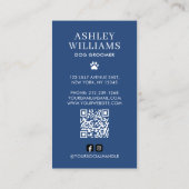 Dog Groomer Waterverf QR-code Visitekaartje (Achterkant)