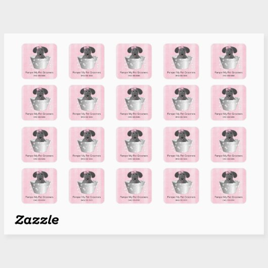 Dog Groomer Zakelijke Stickers (Vel)