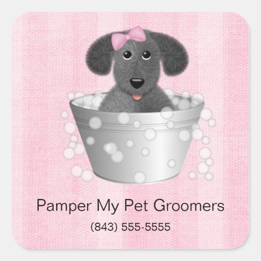 Dog Groomer Zakelijke Stickers (Voorkant)