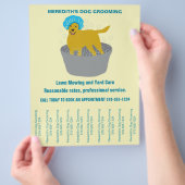Dog Groomers Business Dog Groomers Scheuren uit St Flyer (Hand)