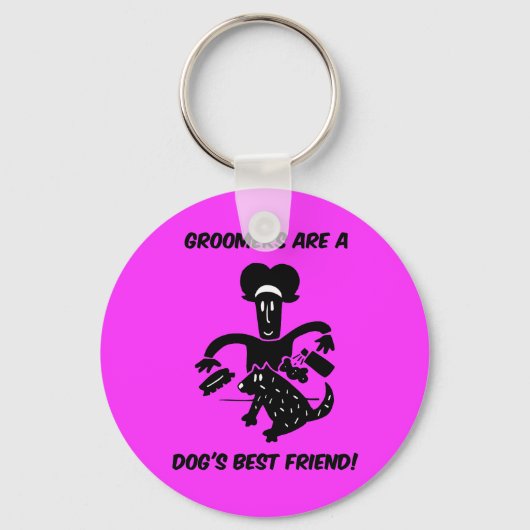 Dog groomers sleutelhanger (Voorkant)