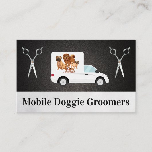 Dog Groomers | Voertuig Visitekaartje (Voorkant)