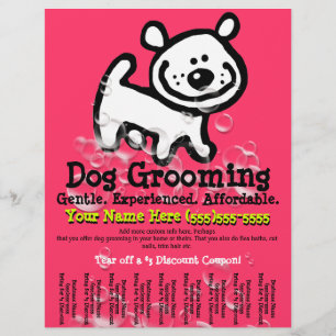 Dog Grooming.Adverteren Pet Service. Flyer