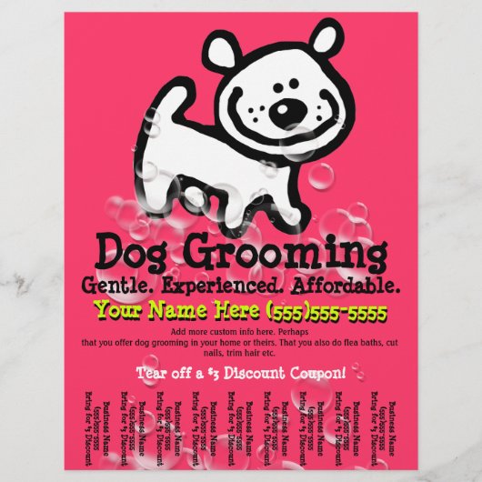 Dog Grooming.Adverteren Pet Service. Flyer (Voorkant)